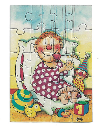 Puzzelwenskaart (20 stukjes) - babyjongen
