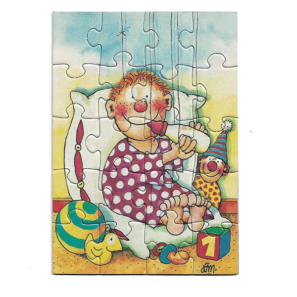 Puzzelwenskaart (20 stukjes) - babyjongen