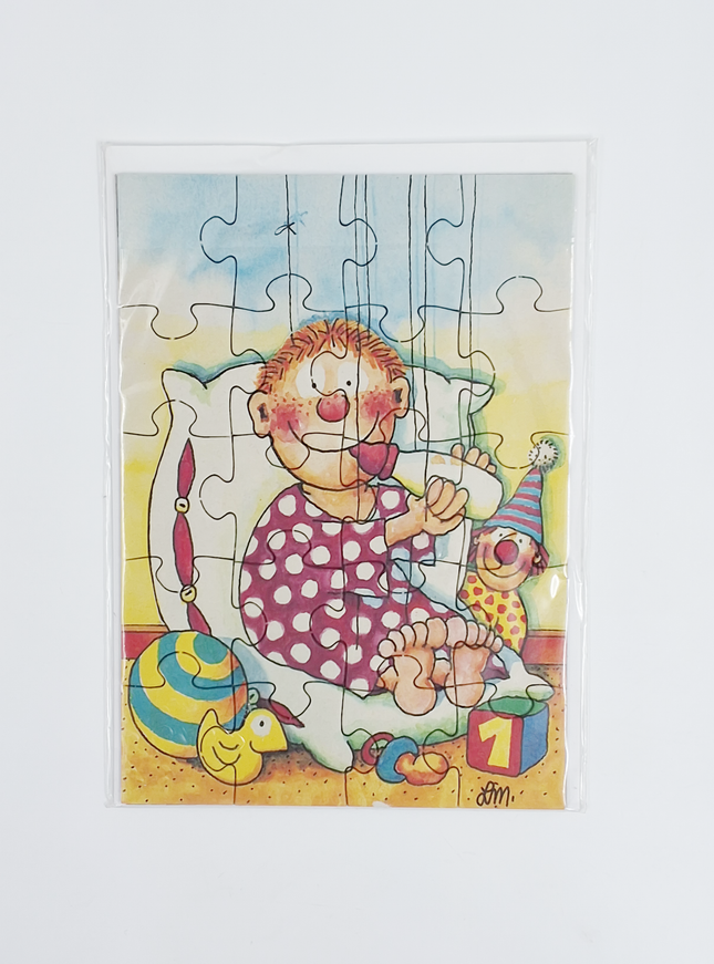Puzzelwenskaart (20 stukjes) - babyjongen