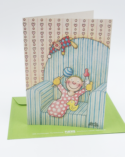 Wenskaart baby zetel