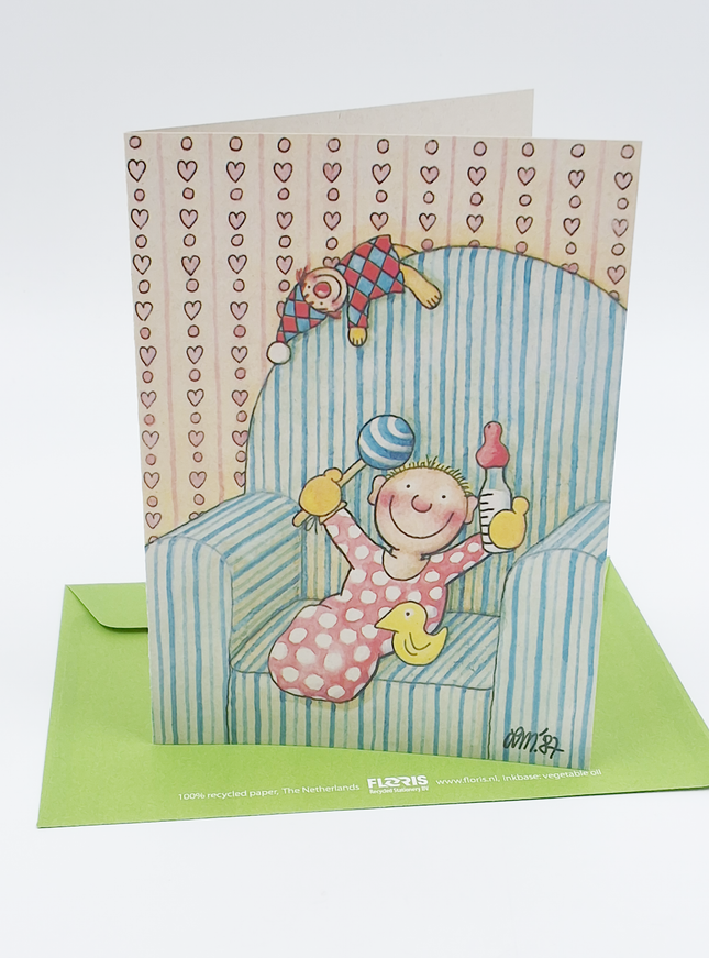 Wenskaart baby zetel