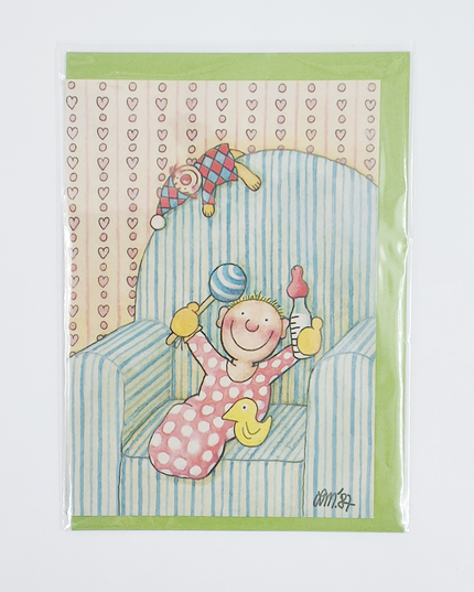 Wenskaart baby zetel