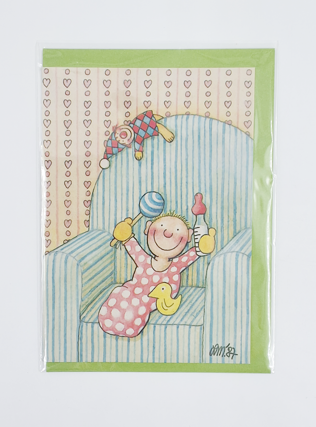 Wenskaart baby zetel