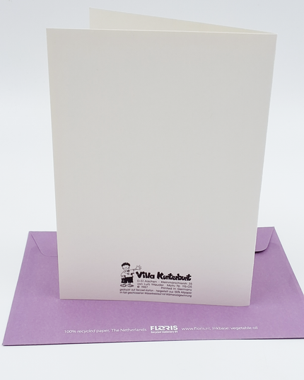 Wenskaart clown roos