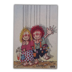 Wenskaart jongen & meisje