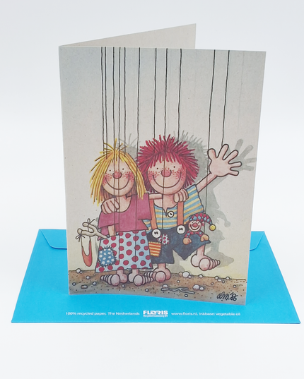 Wenskaart jongen & meisje