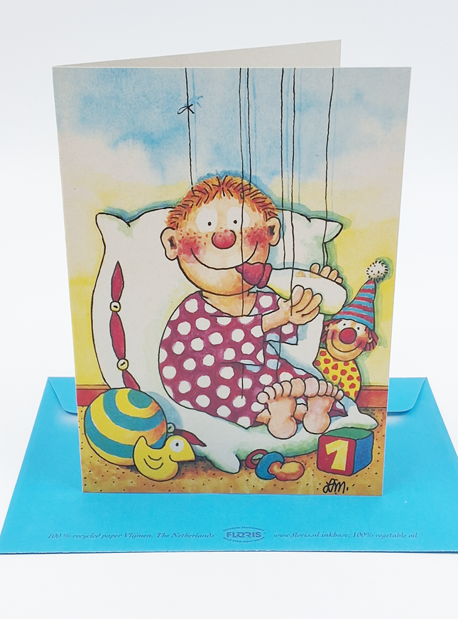 Wenskaart baby jongen