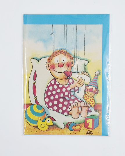 Wenskaart baby jongen