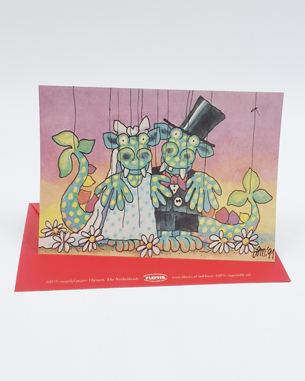 Wenskaart draak trouw