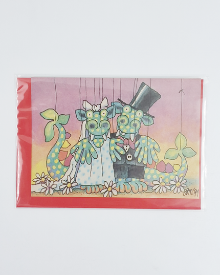 Wenskaart draak trouw