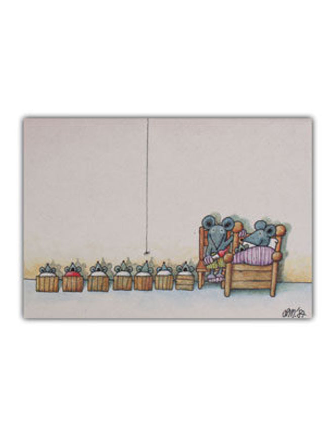 Mouse family greeting card