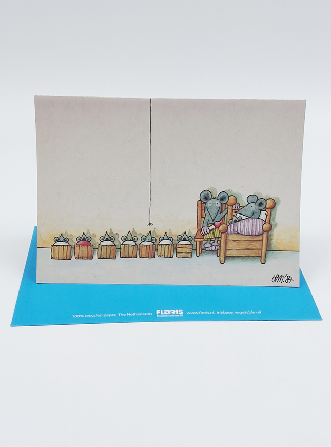 Wenskaart muizenfamilie