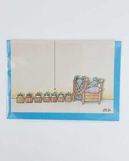 Wenskaart muizenfamilie