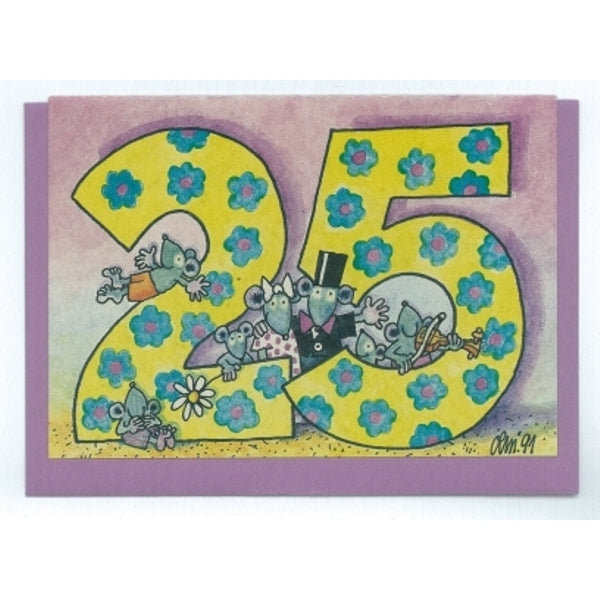 Wenskaart "25"