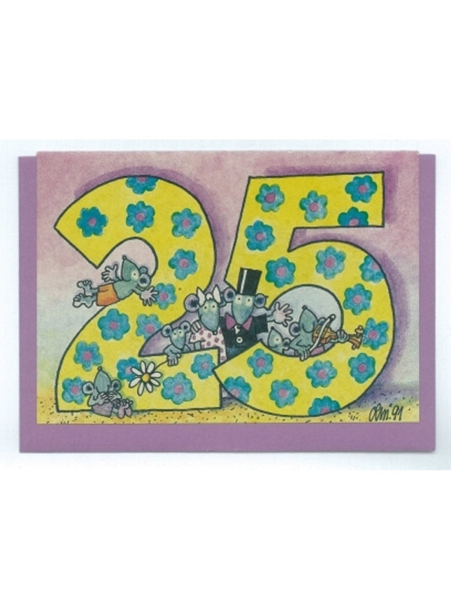 Wenskaart "25"