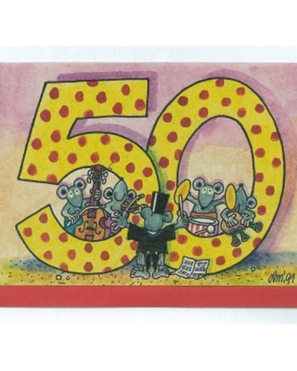 Wenskaart "50"
