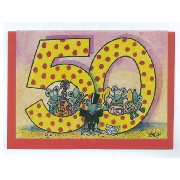 Wenskaart "50"