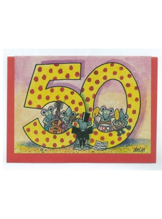 Wenskaart "50"
