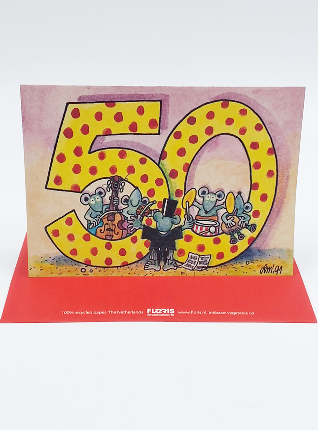 Wenskaart "50"