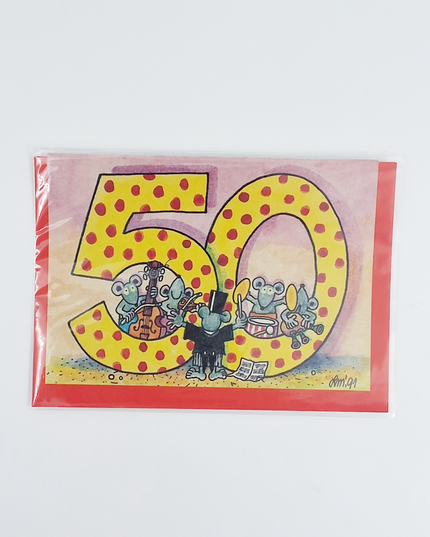 Wenskaart "50"