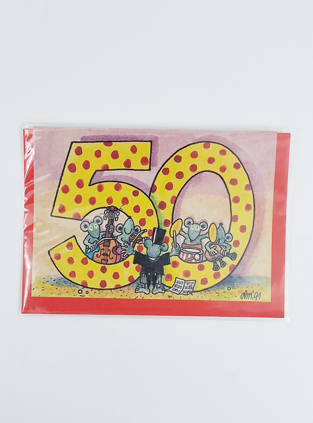 Wenskaart "50"