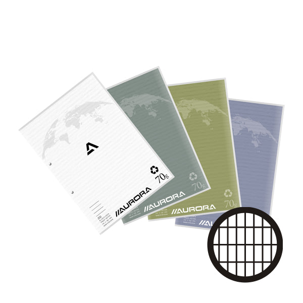 Bloc-notes A4 - quadrillé 4 x 8 mm