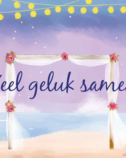 Wenskaart veel geluk samen