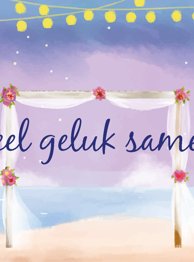 Wenskaart veel geluk samen