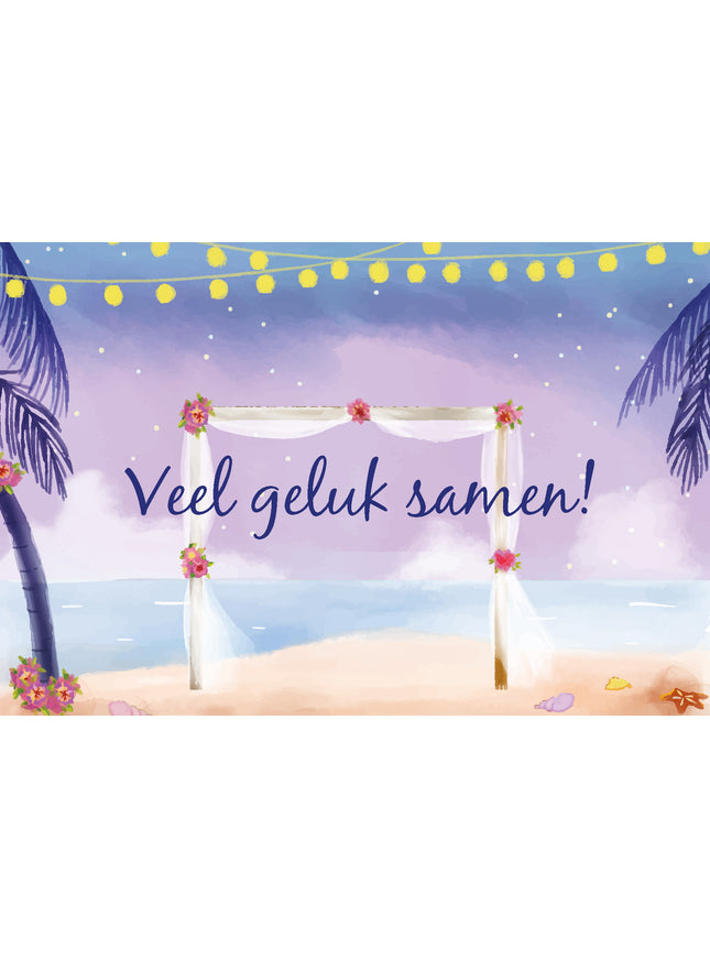 Wenskaart veel geluk samen