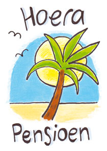 Wenskaart hoera pensioen