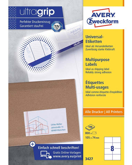 etiketten 100x A4 - 105x74 mm AZ