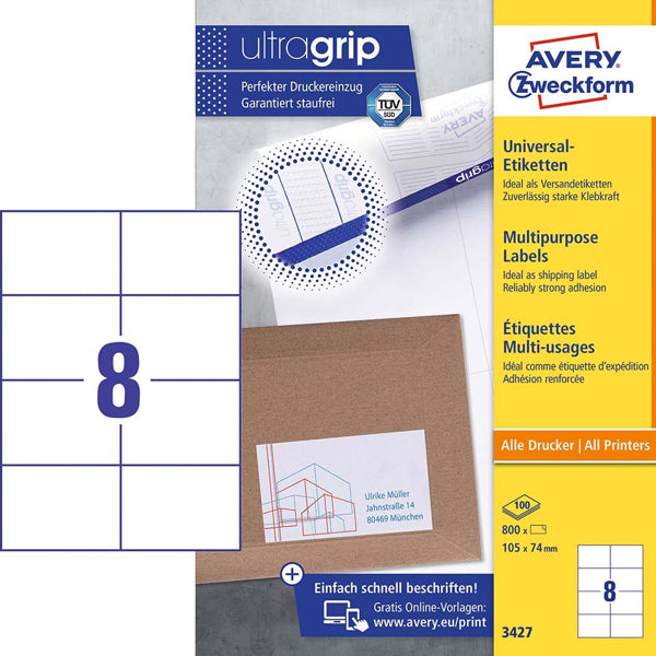 etiketten 100x A4 - 105x74 mm AZ