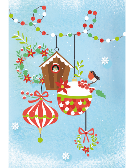 wenskaart vogelhuisje