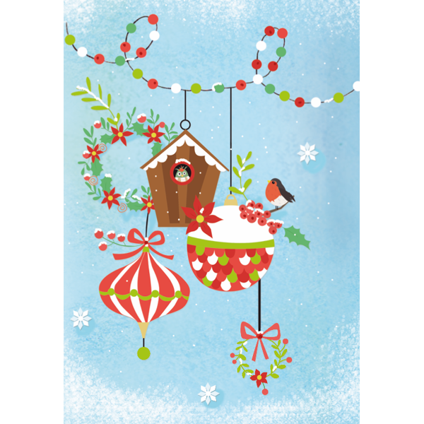 wenskaart vogelhuisje