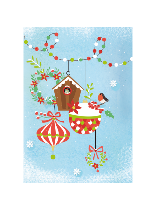 wenskaart vogelhuisje