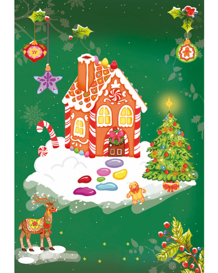 Wenskaart snoephuisje