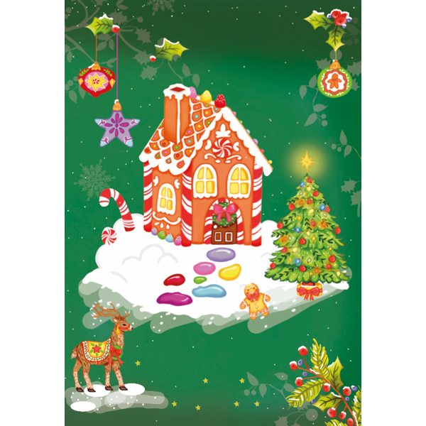 Wenskaart snoephuisje