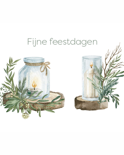 Wenskaart kaars 2x