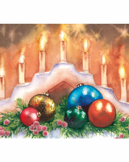 Wenskaart kaars trap