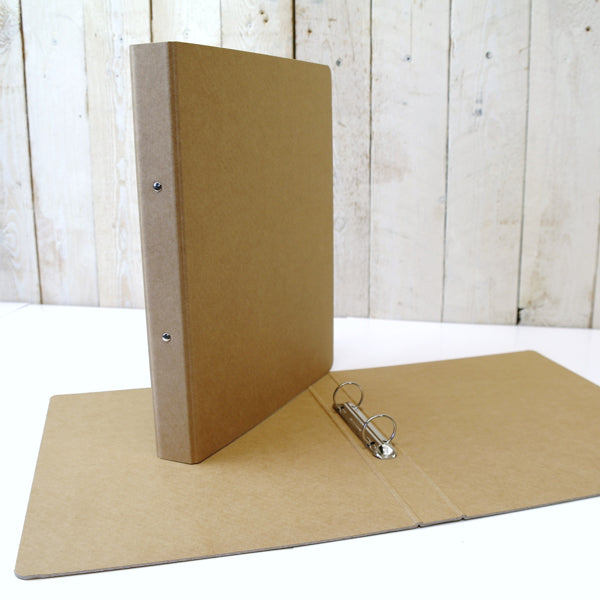 Classeur à anneaux A4, dos 3 cm - marron clair