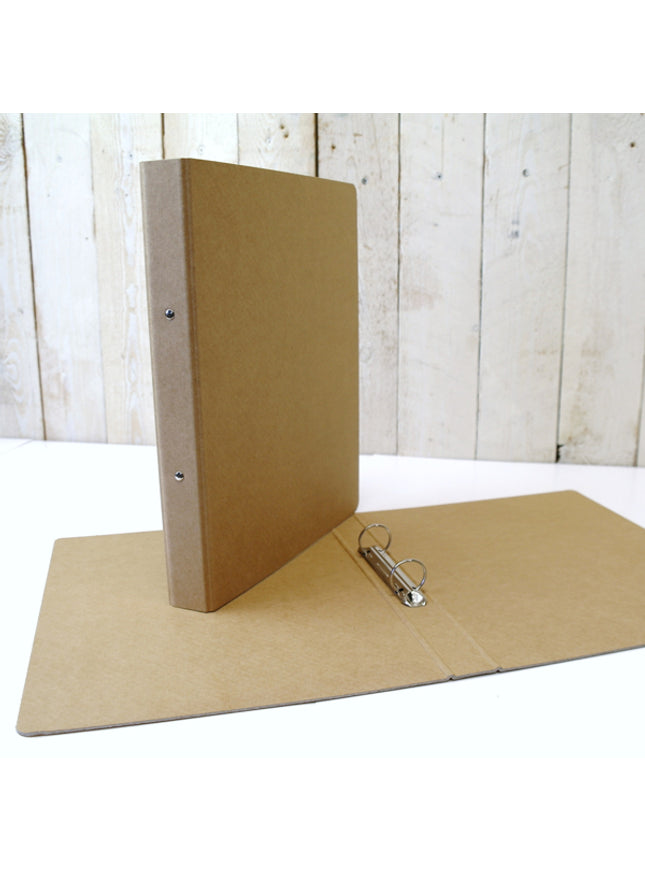 Ringmap A4 rug 3 cm - lichtbruin