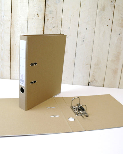 Classeur A4, dos 5 cm - marron clair