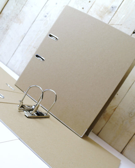 Classeur A4, dos 8 cm - marron clair