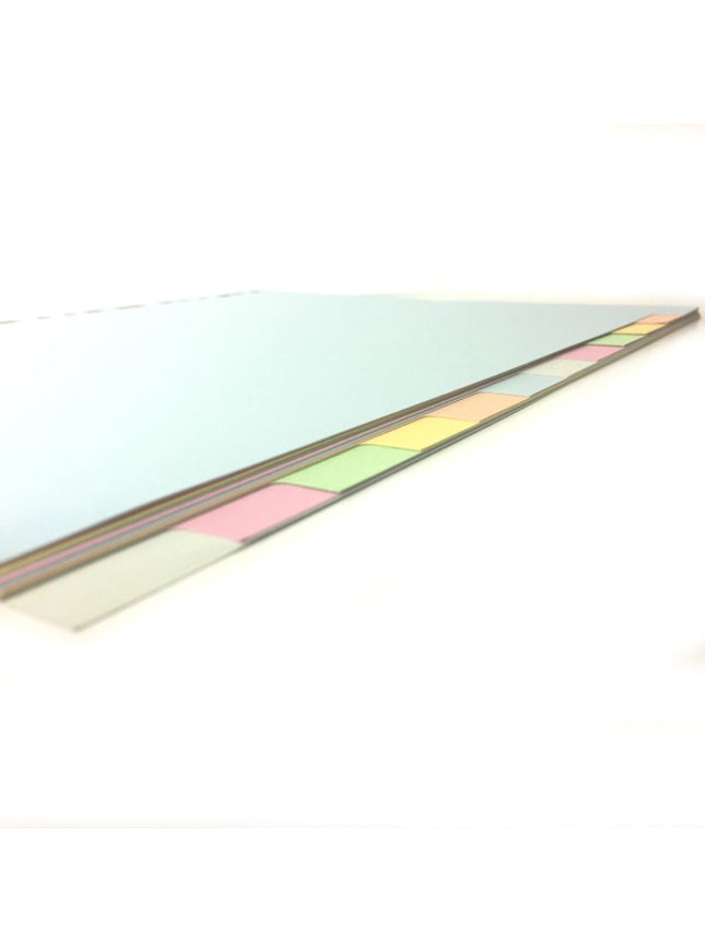 Tabbladen A4 in gekleurd karton 165g, pastel - 12-delig