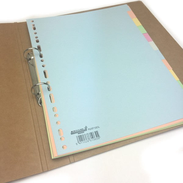 Feuilles cartonnées colorées A4, 165 g, pastel - 12 pièces