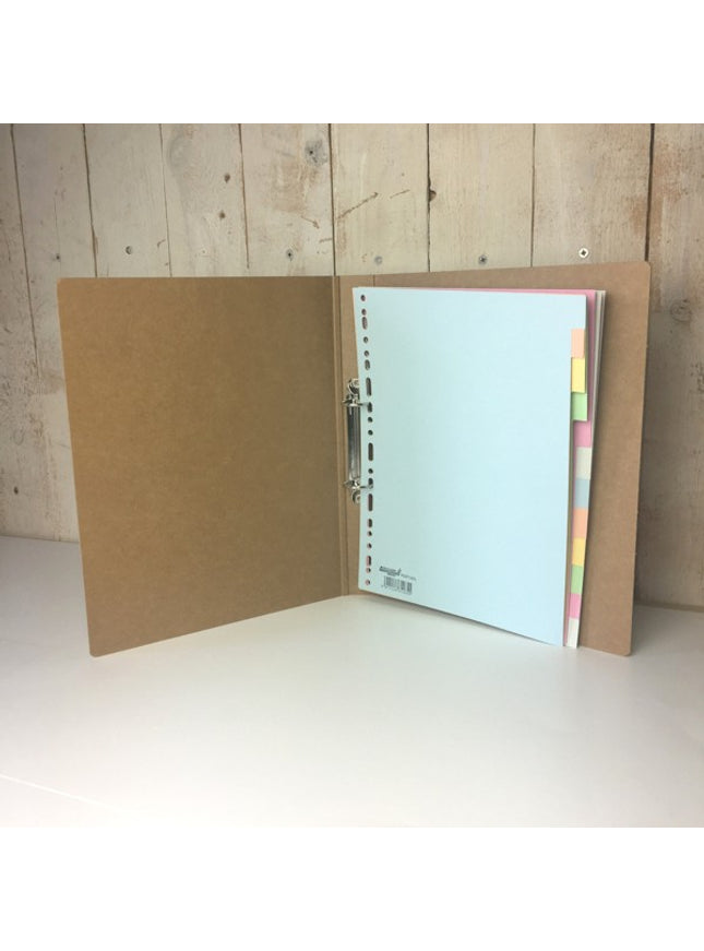 Tabbladen A4 in gekleurd karton 165g, pastel - 12-delig