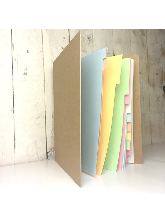 Tabbladen A4 in gekleurd karton 165g, pastel - 12-delig
