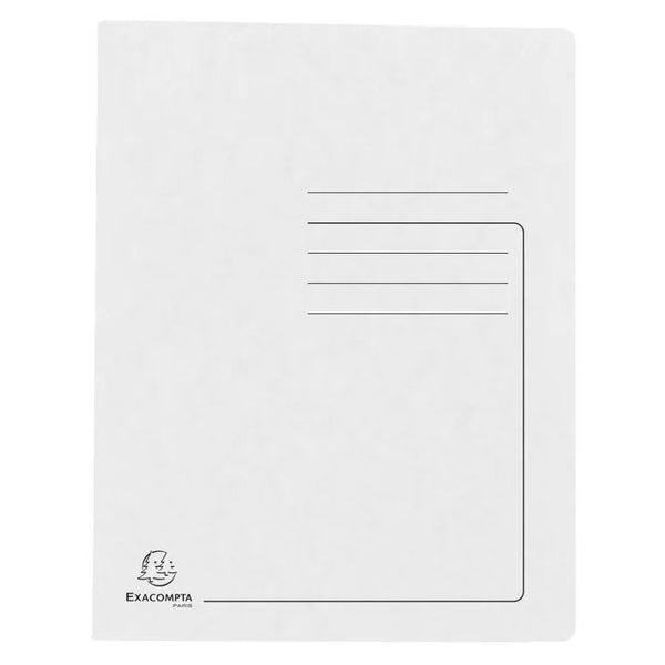 Chemise à fermeture rapide en carton glacé 355 g - A4 - blanche