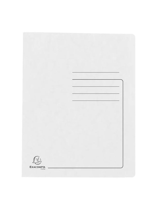 Snelhechtmap glanskarton 355g - A4 - wit