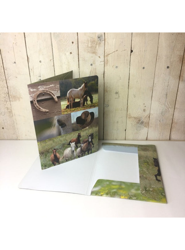 Map A4 "paarden collage"